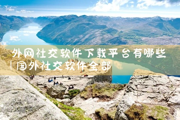 外网社交软件下载平台有哪些