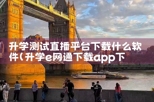 升学测试直播平台下载什么软件