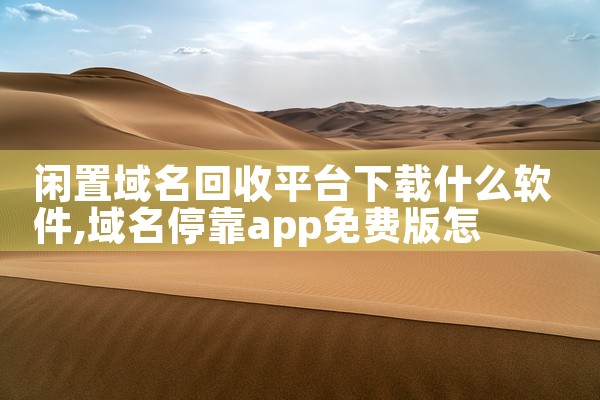 闲置域名回收平台下载什么软件