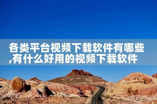 各类平台视频下载软件有哪些